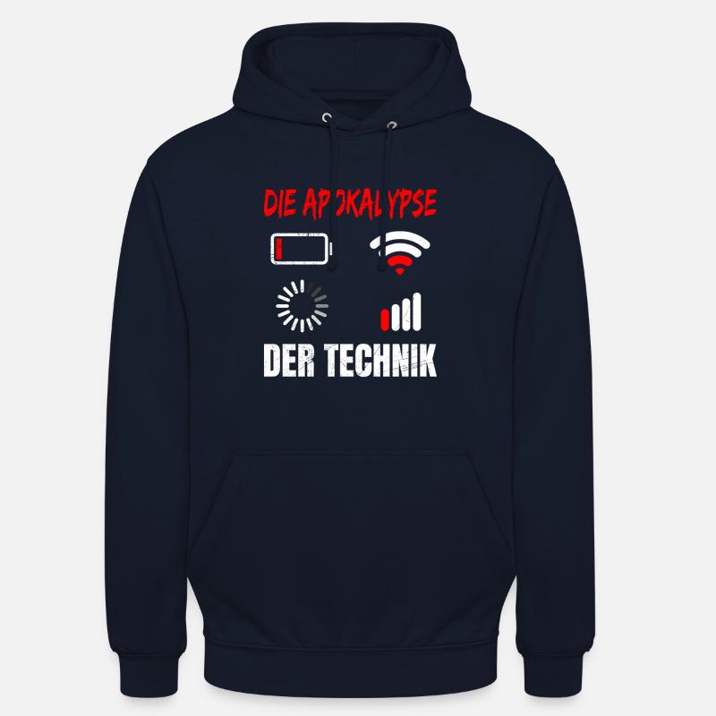 Coder L’APOCALYPSE DE LA TECHNOLOGIE DRÔLE - Sweat-shirt à capuche unisexe - marine