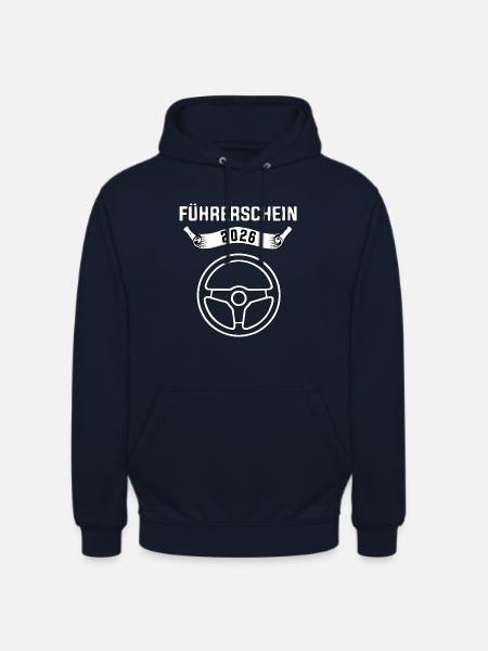 Führerschein 2026 Bestanden Lenkrad - Unisex Hoodie - Navy
