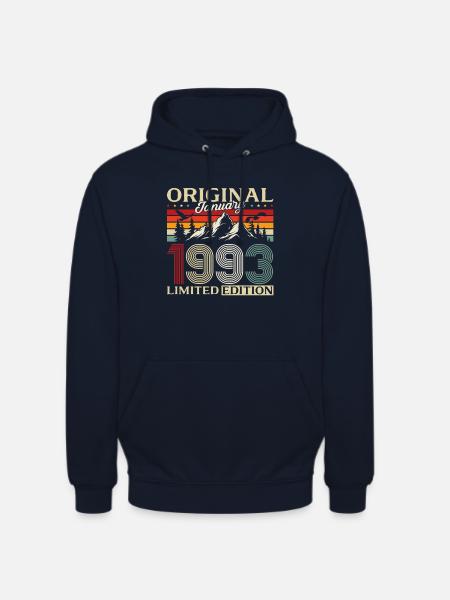 33rd Birthday Original January 1993 - Unisex Hoodie - navy