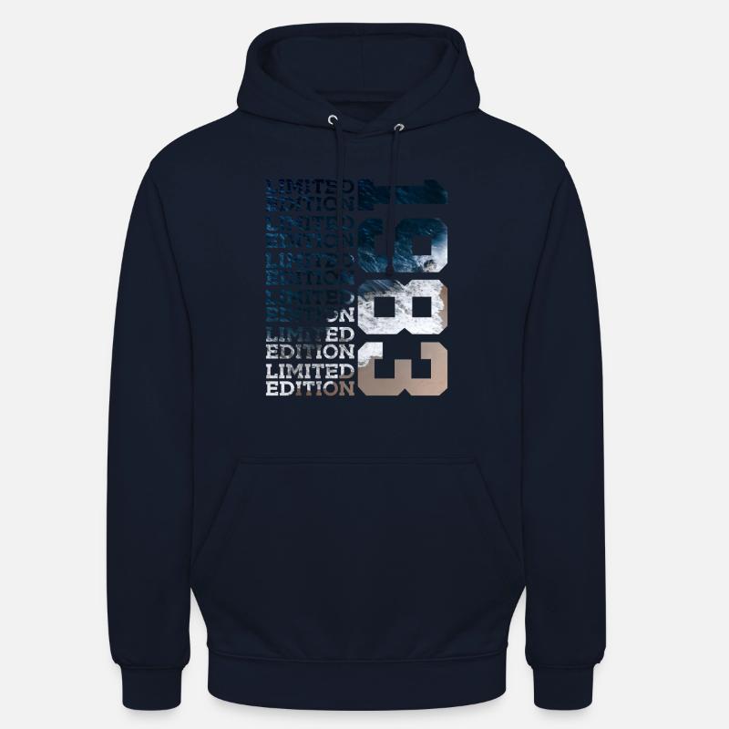 BEGRÄNSAD UPLAGE 1983 43 ÅR 43 ÅRSDAG - Luvtröja unisex - marinblå