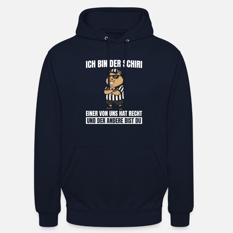 Arbitre Capybara - Arbitre impartial - Sweat-shirt à capuche unisexe - marine