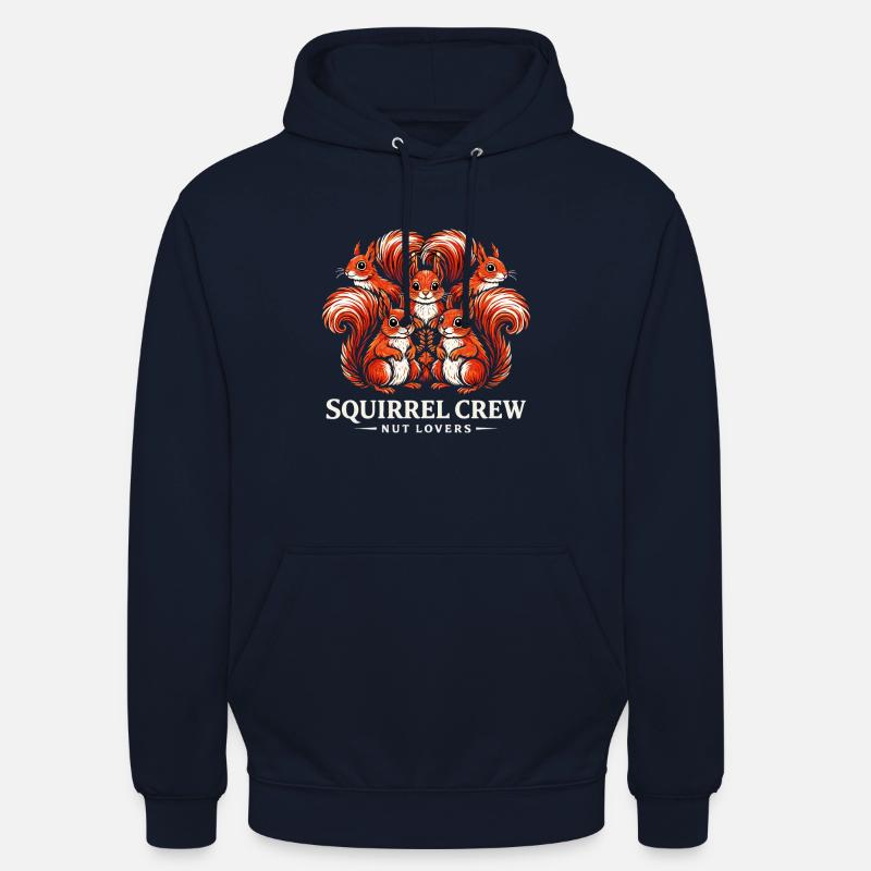 Squirrel Crew - Nut Lovers Eichhörnchen Gang - Unisex Hoodie - Navy