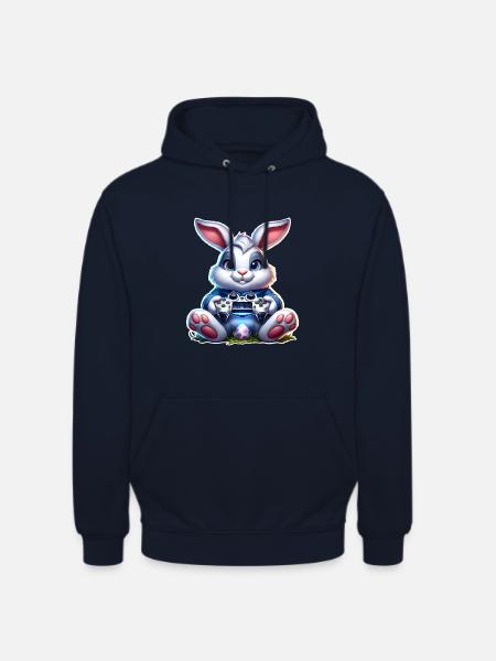 Easter Bunny Gaming Gamer - Unisex Hoodie - navy