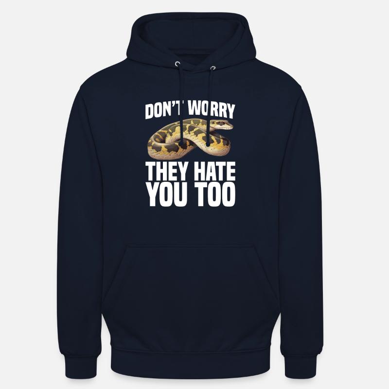 Python-Besitzer Schlangenterrarium, Reptilienhaut Burmesischer - Unisex Hoodie - Navy