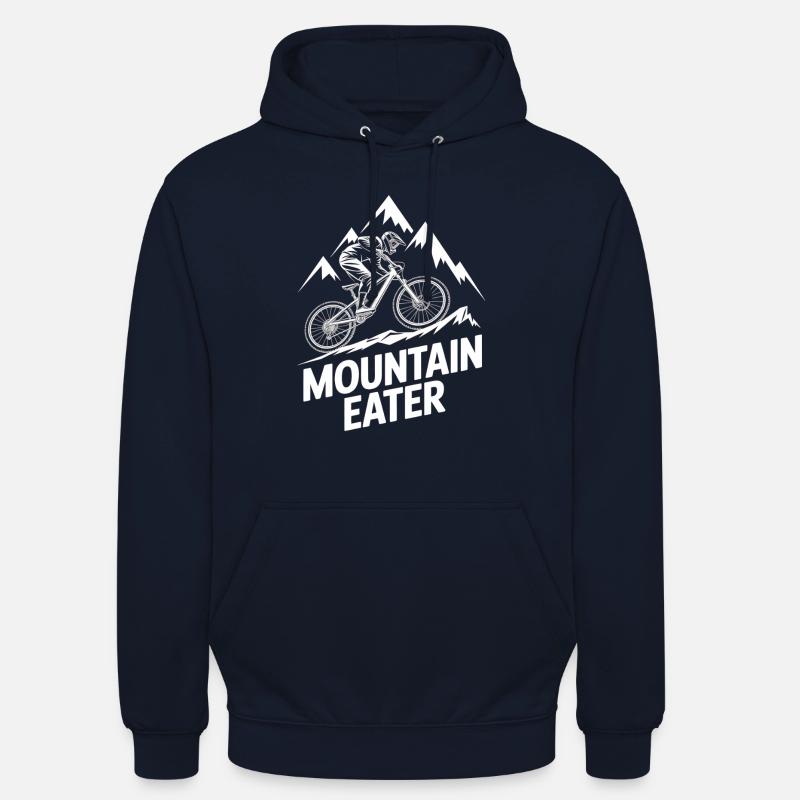 VTT, Descente, Action du cyclisme - Sweat-shirt à capuche unisexe - marine