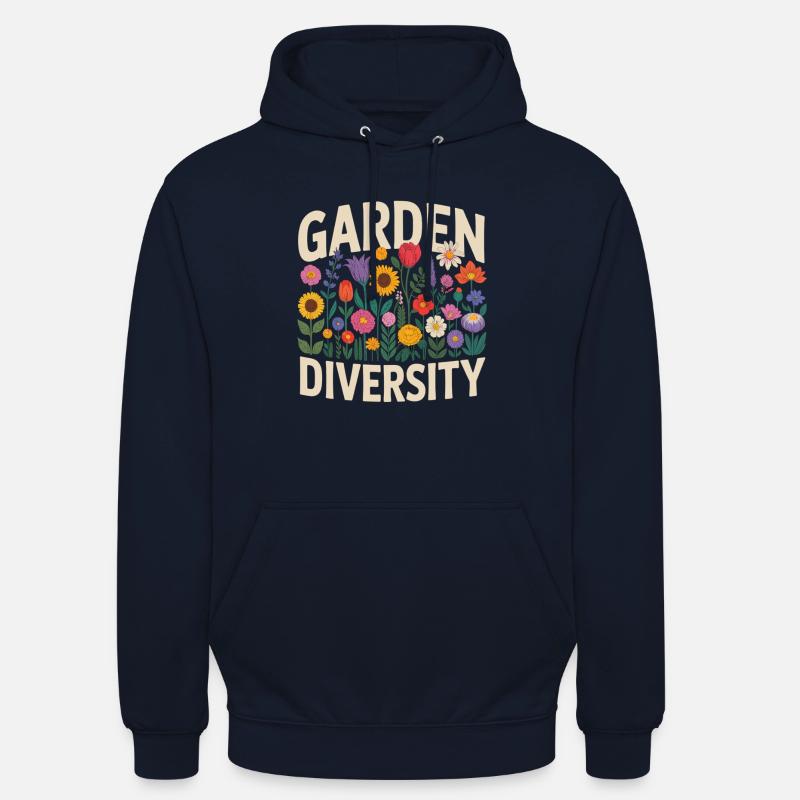 Diversité des jardins Diversité des fleurs - Sweat-shirt à capuche unisexe - marine