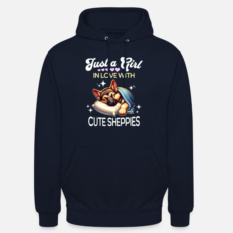 Deutscher Schäferhund Mädchen - Unisex Hoodie - Navy