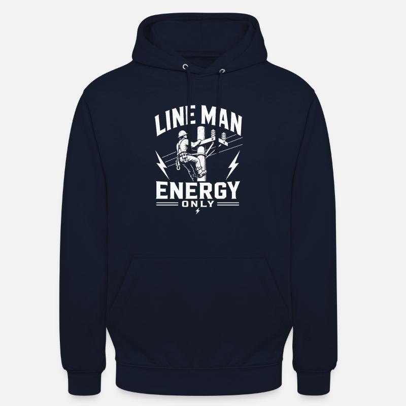 Engineering Engineer Electrician Lineman Design - Unisex Hoodie - navy