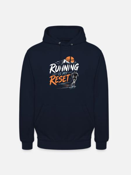Running Is My Reset - Unisex Hoodie - Navy