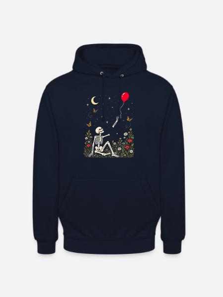 Rotes Ballonskelett - Unisex Hoodie - Navy