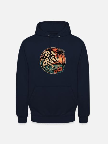Ride the Aloha - Unisex Hoodie - Navy