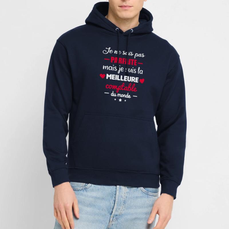 Pas parfaite comptable, comptabilité, comptable Sweat-shirt à capuche unisexe