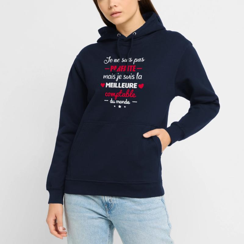 Pas parfaite comptable, comptabilité, comptable Sweat-shirt à capuche unisexe