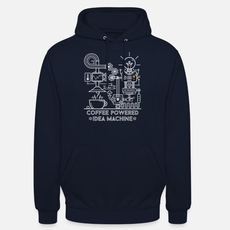 Coffee powered Idea Machine - Sweat-shirt à capuche unisexe - marine