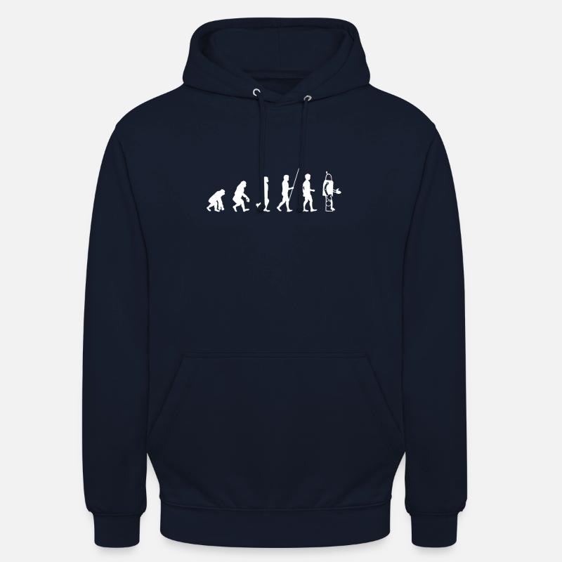 Evolution - Robot - White - Unisex Hoodie - navy