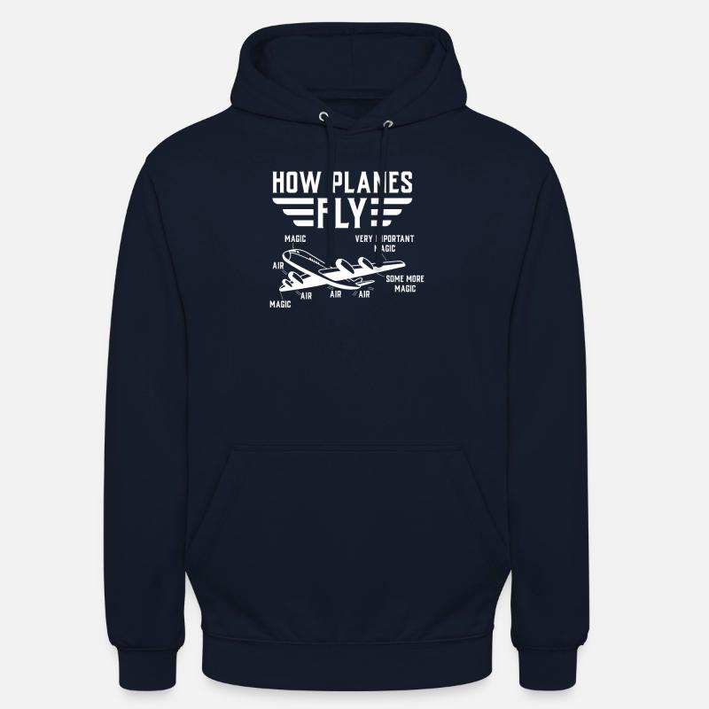Comment les avions volent - Sweat-shirt à capuche unisexe - marine