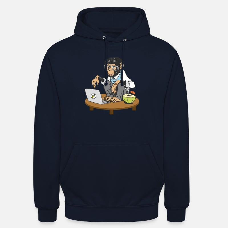 Progammierer Affe Code Monkey Coding Äffchen - Unisex Hoodie - Navy
