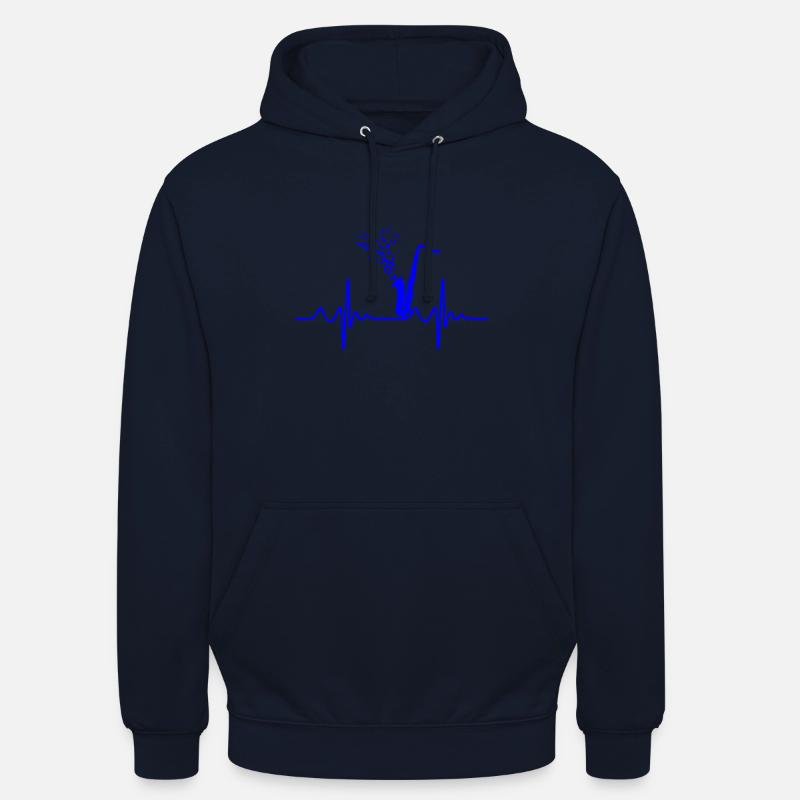 saxophone - Sweat-shirt à capuche unisexe - marine