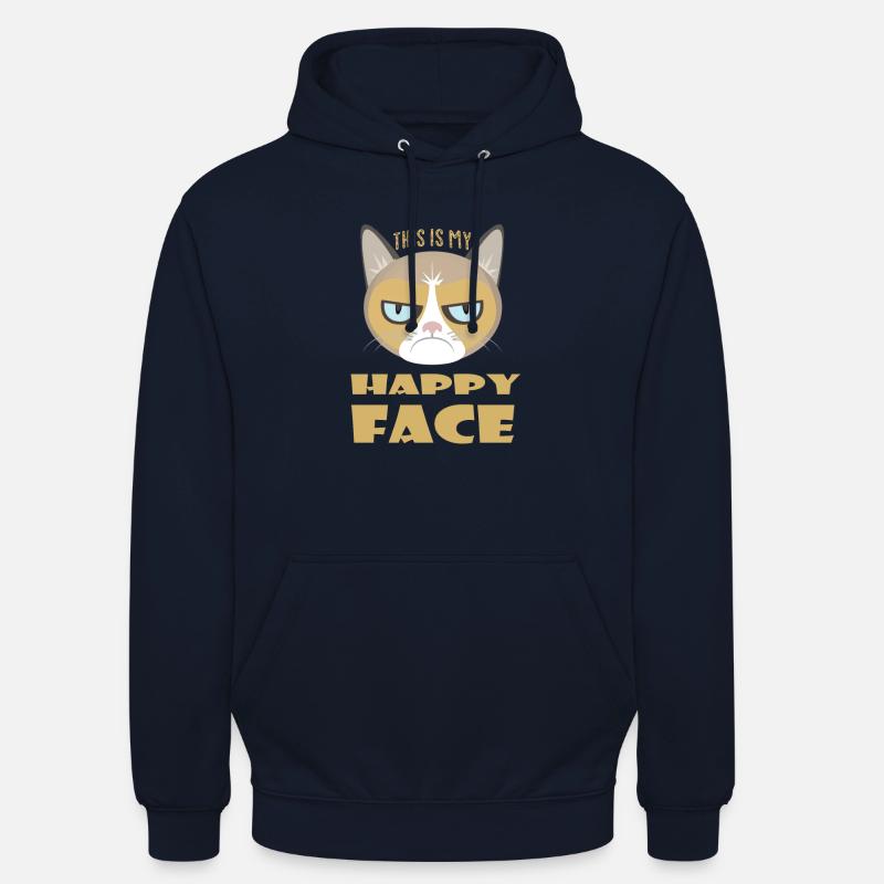 C’est mon visage heureux - Sweat-shirt à capuche unisexe - marine