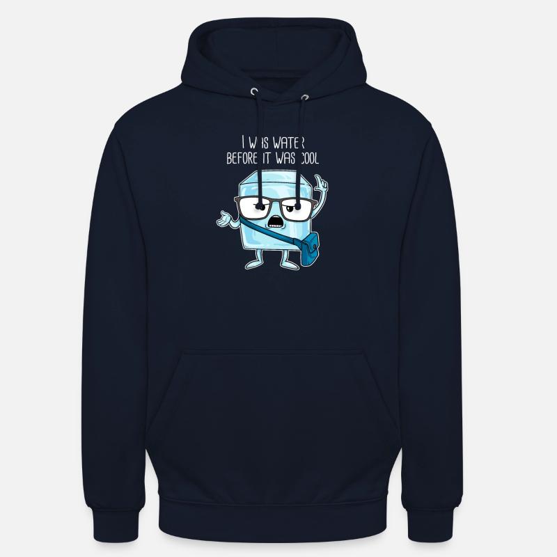 Hipster Eiswürfel Eis Cool Nerd Nerdy Student Uni - Unisex Hoodie - Navy