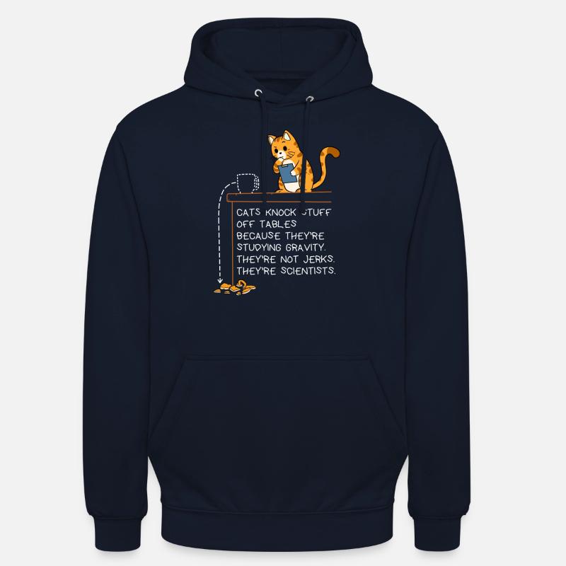 Science scientist cat physics - Unisex Hoodie - navy