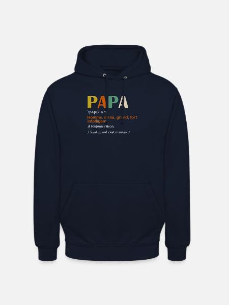 Mann Papa Definition - Unisex Hoodie - Navy