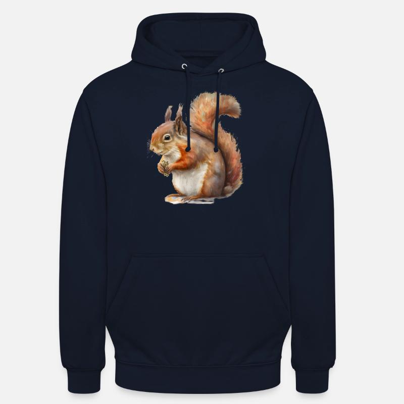 Squirrel, funny tree mouse - Unisex Hoodie - navy
