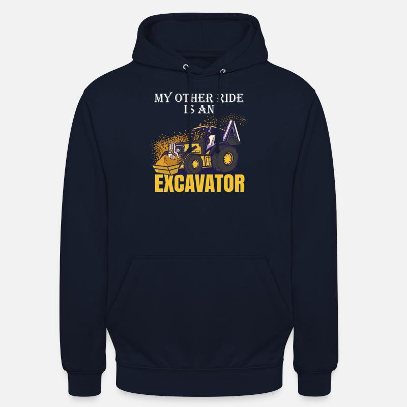 Baggerfahrer Baggerfahrerin Geschenke Männer Bau - Unisex Hoodie - Navy