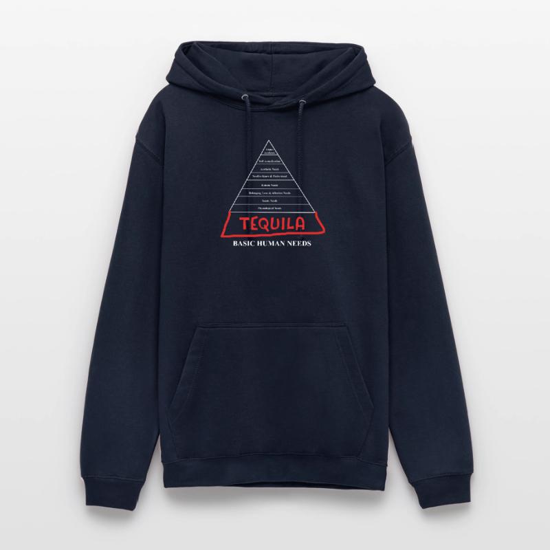 Tequila Basic Human Needs Pyramid Jeu de mots mexicain Sweat-shirt à capuche unisexe