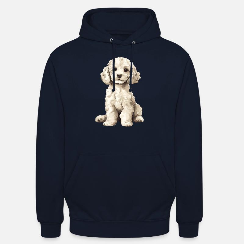 Caniche - Sweat-shirt à capuche unisexe - marine