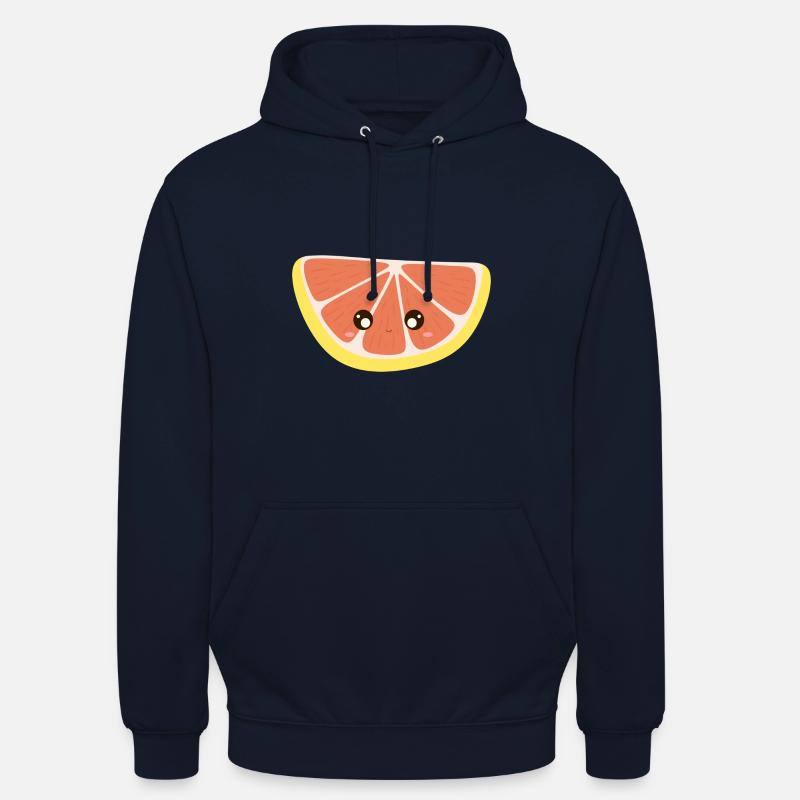 pamplemousse kawaii - Sweat-shirt à capuche unisexe - marine