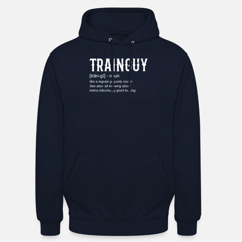 Train Driver Train Guy Railroad Train Engineer - Unisex Hoodie - navy