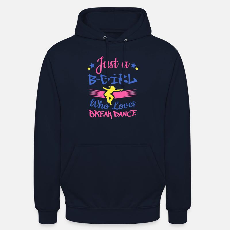 Breakdancer B-Mädchen, das Breakdance liebt - Unisex Hoodie - Navy