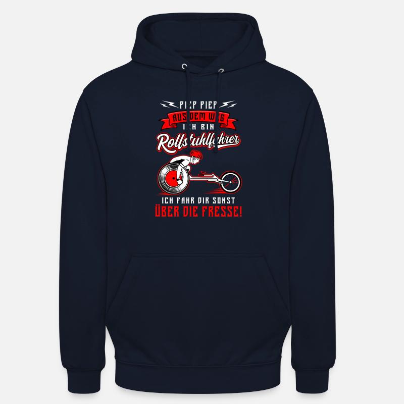 Rollifahrer Menschen Mit Behinderung Rollstuhl - Unisex Hoodie - Navy