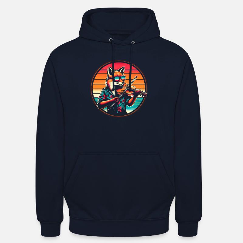 Fuchs Violon Violon - Sweat-shirt à capuche unisexe - marine
