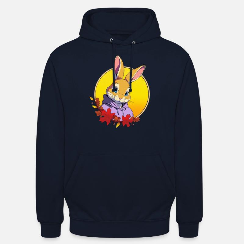 Conception de lapin - Sweat-shirt à capuche unisexe - marine