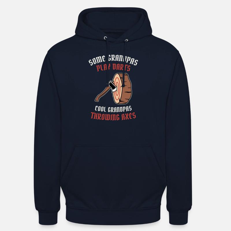 Axt werfen Wurfaxt Doppelaxt Axtwerfer - Unisex Hoodie - Navy
