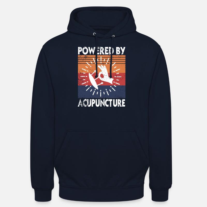 Propulsé par l’acupuncture - Sweat-shirt à capuche unisexe - marine