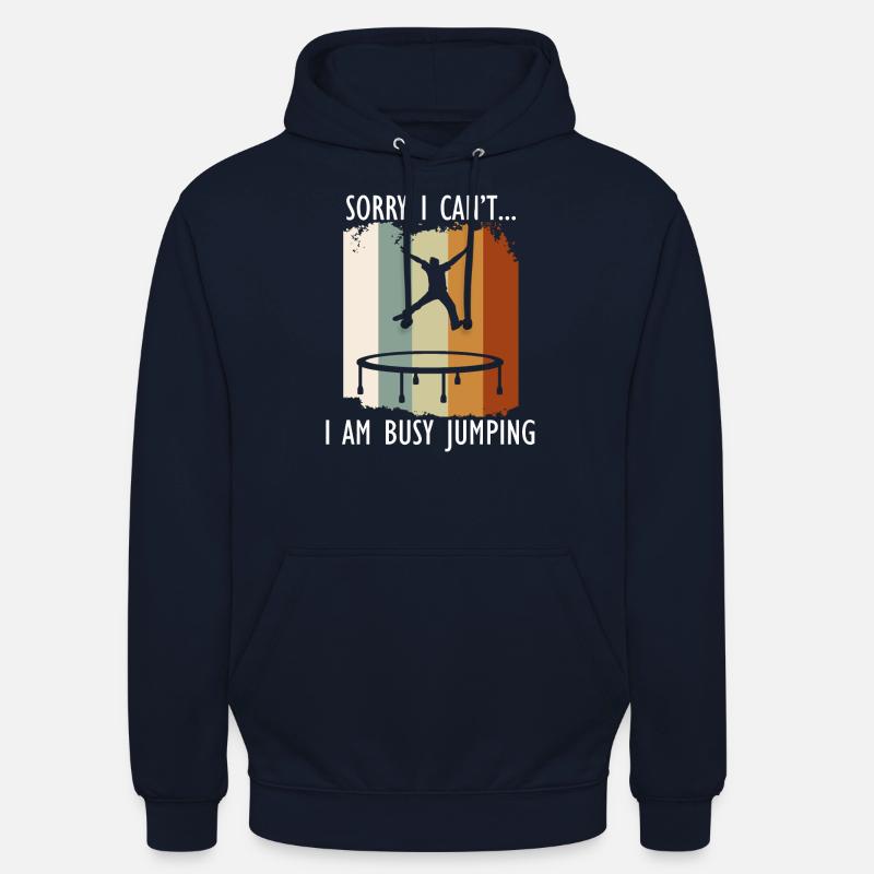 Busy Jumping Hobby Trampolin-Pullover - Unisex Hoodie - Navy