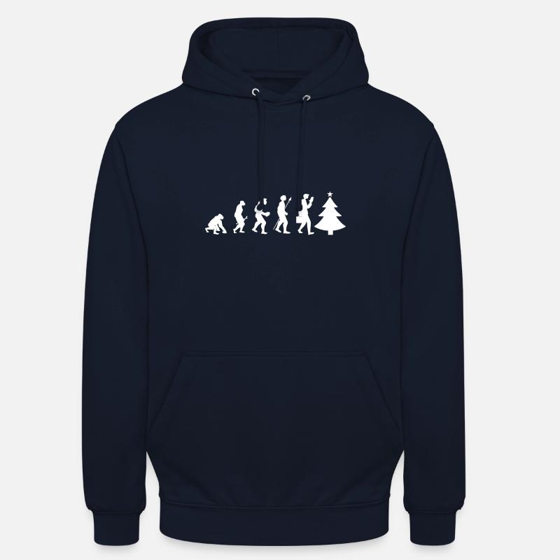 Evolution Noël | Arbre de Noël - Sweat-shirt à capuche unisexe - marine