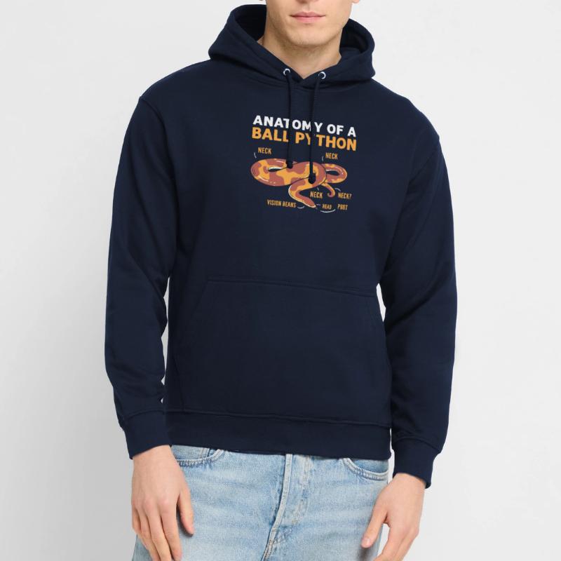 Anatomie d’un python sphérique. Python boule de banane Sweat-shirt à capuche unisexe
