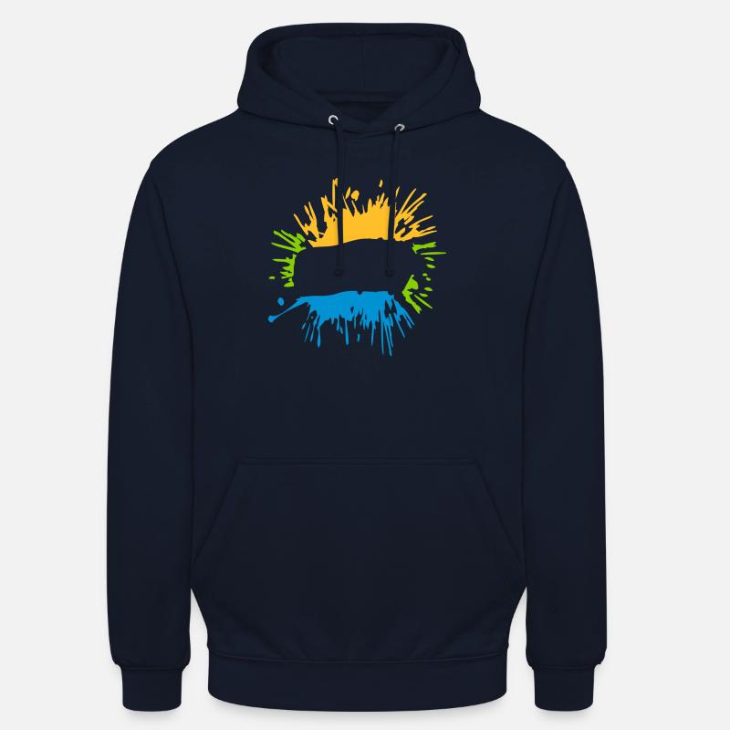 Klecks Text einfügen - Unisex Hoodie - Navy