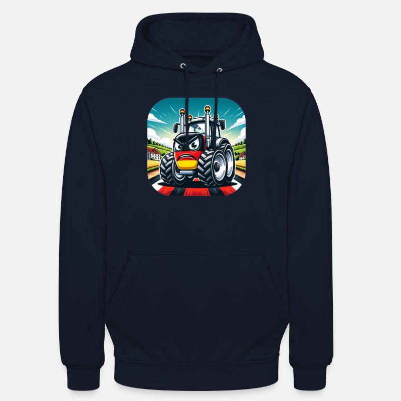 Wütender deutscher Traktor 04 - Unisex Hoodie - Navy