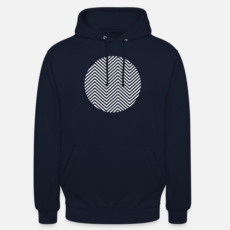conception de cercles géométriques - Sweat-shirt à capuche unisexe - marine