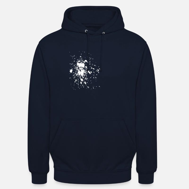 Taches blanches sur le mur - Sweat-shirt à capuche unisexe - marine