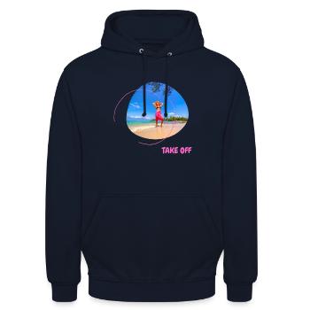Take off - Unisex Hoodie - Navy - Vorne - Alina (178cm) & Michal (187cm)