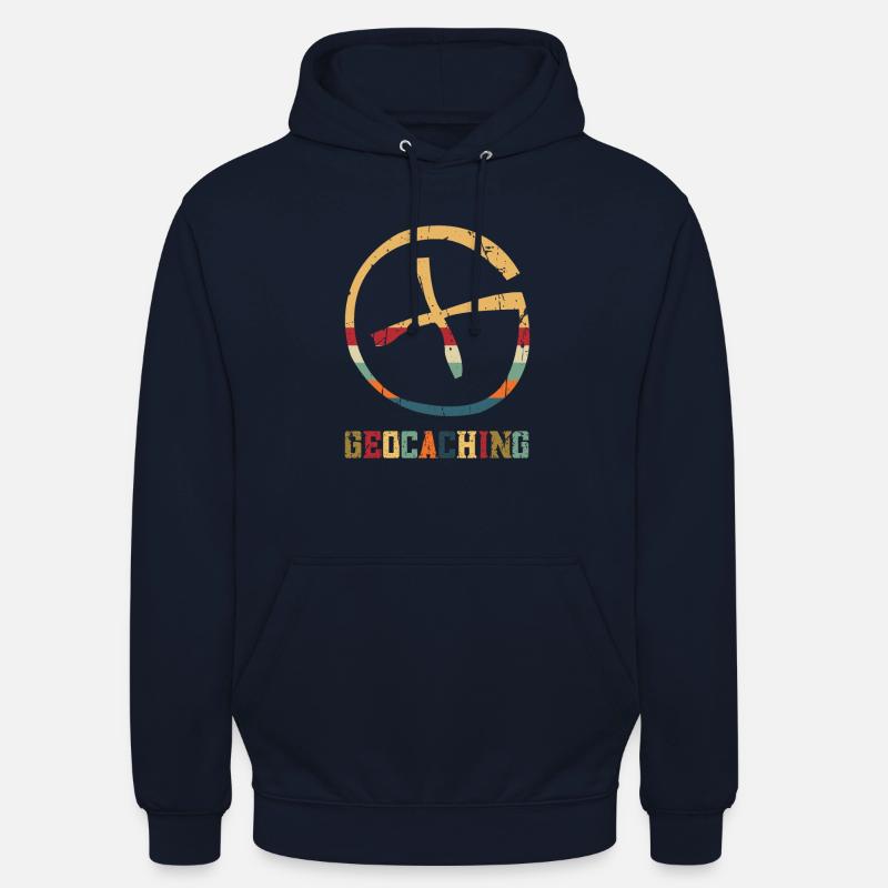 Géocaching Cible Cross | Géocaching - Sweat-shirt à capuche unisexe - marine