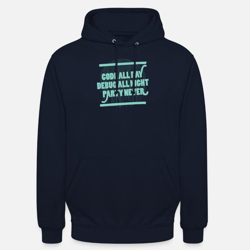 Code Programmeur Toute la Journée Hacker Code Informatique Sweat-shirt à capuche unisexe