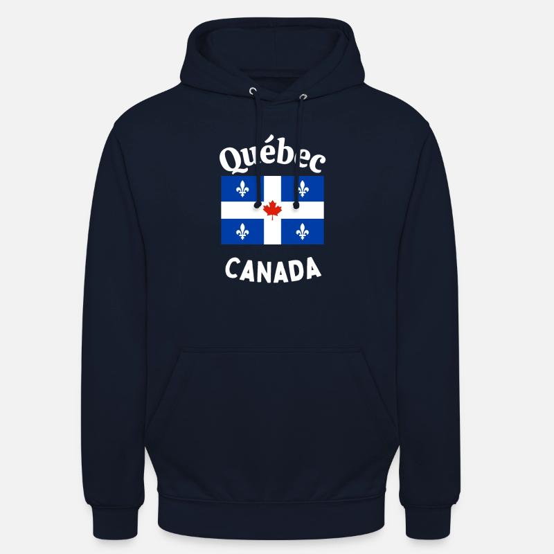 Quebec Canada Maple Leaf - Unisex Hoodie - Navy