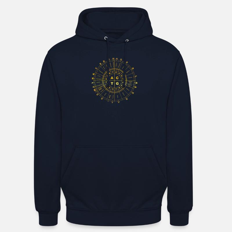 Code génétique - biologie moléculaire - Sweat-shirt à capuche unisexe - marine